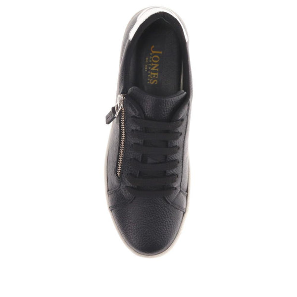 Jones Bootmaker Women's Bambi Leather Trainers - Black