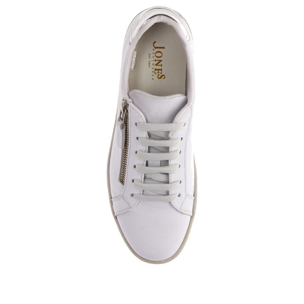 Jones Bootmaker Women's Bambi Leather Trainers - White