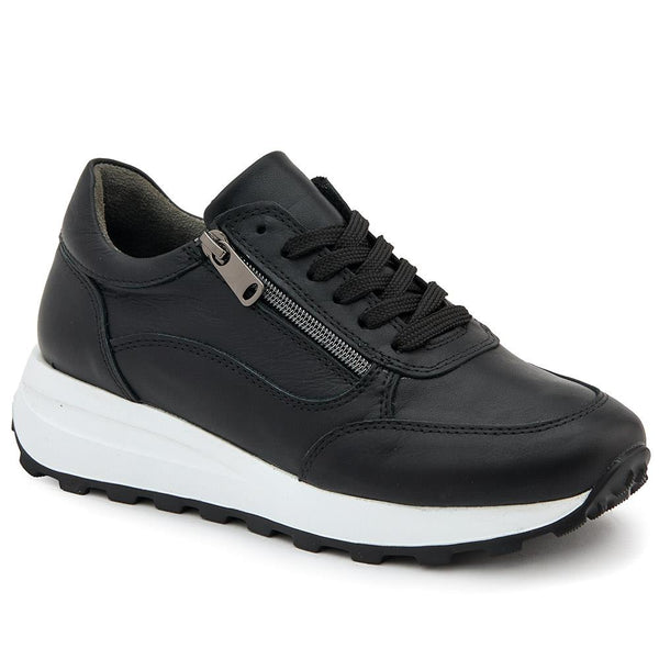 jones bootmaker Women's Bertina Lace-Up Trainers - Black