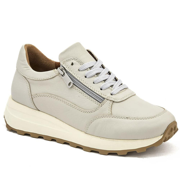 jones bootmaker Women's Bertina Lace-Up Trainers - Off White