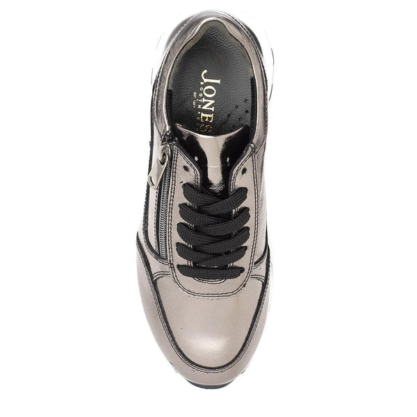 Jones Bootmaker Women's Bertina Lace-Up Trainers - Pewter