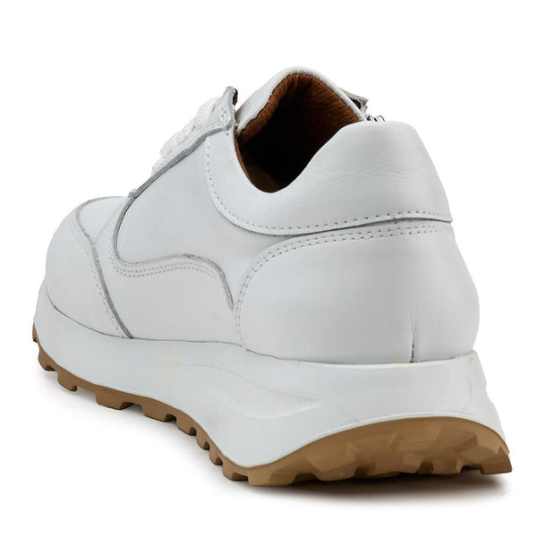 Jones Bootmaker Women's Bertina Lace-Up Trainers - White