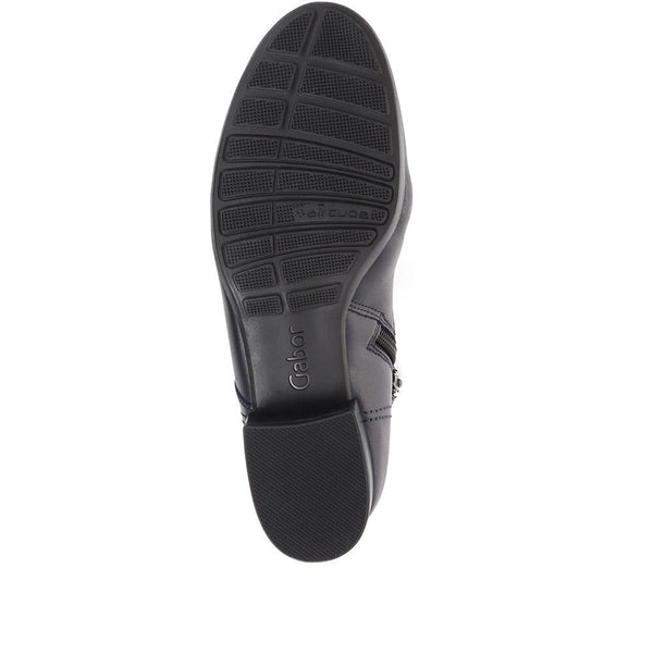 Jones Bootmaker Women's Boat Block-Heeled Ankle Boots - Navy