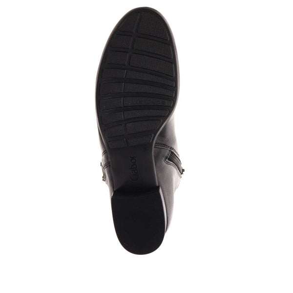 Jones Bootmaker Women's Briano Gabor Zip-Up Leather Ankle Boots - Black