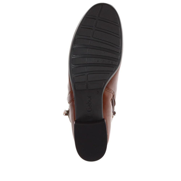 Jones Bootmaker Women's Briano Gabor Zip-Up Leather Ankle Boots - Tan