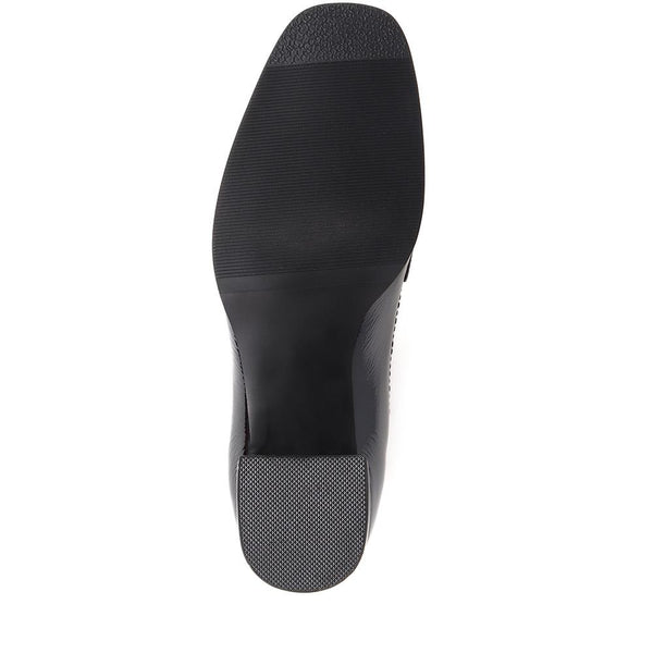 Jones Bootmaker Women's Brielle Patent Leather Heeled Loafers - Black Patent