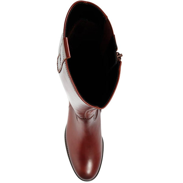 Jones Bootmaker Women's Brook Extra Slim Fit Calf Leather Rider Boots - Tan