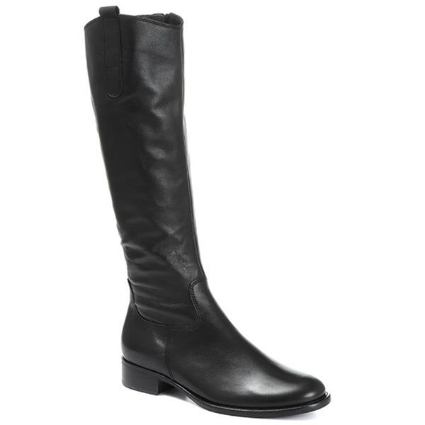 jones bootmaker Women's Brook Extra Slim Fit Calf Leather Rider Boots - Black