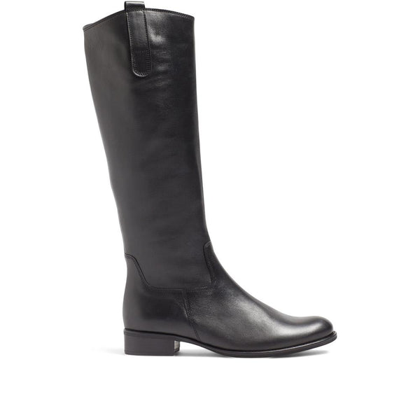 Jones Bootmaker Women's Brook Slim Gabor Calf Fit Leather Riding Boots - Black