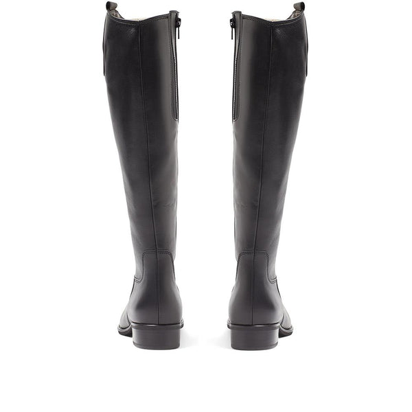 Jones Bootmaker Women's Brook Slim Gabor Calf Fit Leather Riding Boots - Black