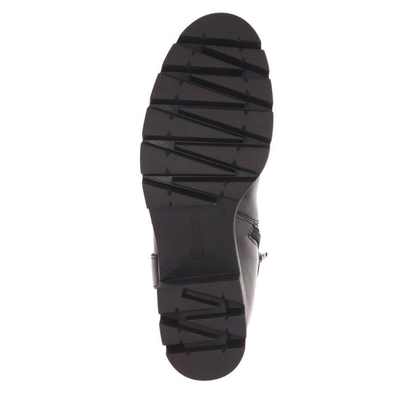 Jones Bootmaker Women's Buford Chunky Leather Ankle Boots - Black