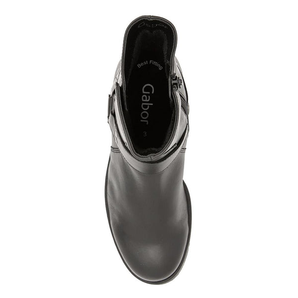 Jones Bootmaker Women's Buford Chunky Leather Ankle Boots - Black