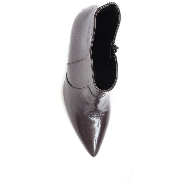 Jones Bootmaker Women's Cadence Heeled Leather Ankle Boots - Purple