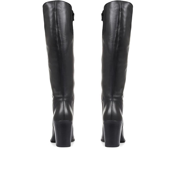 Jones Bootmaker Women's Cagliari Medium Calf Fit Knee-High Boots - Black