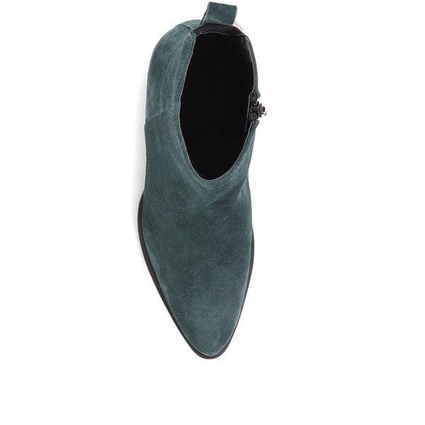 Jones Bootmaker Women's Caileigh Suede Western Boots - Green