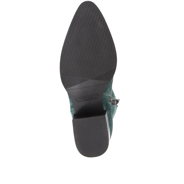 Jones Bootmaker Women's Caileigh Suede Western Boots - Green