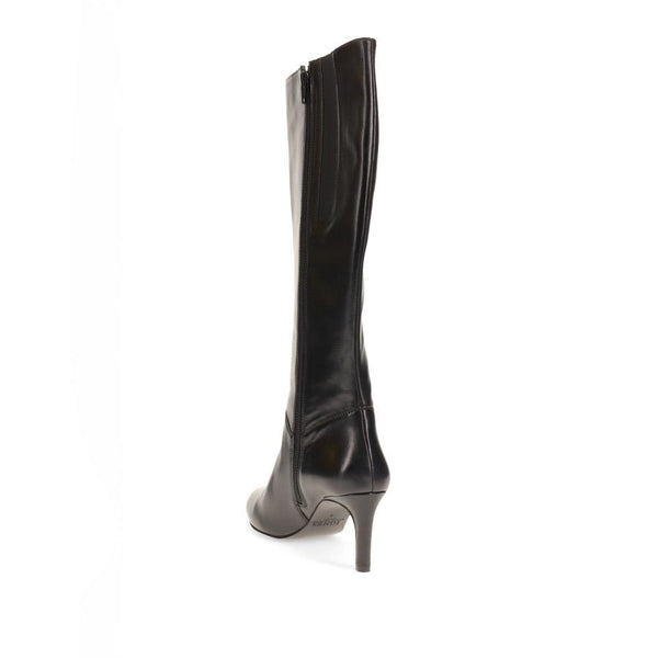 Jones Bootmaker Women's Callee Leather Stiletto Long Boots - Black Leather