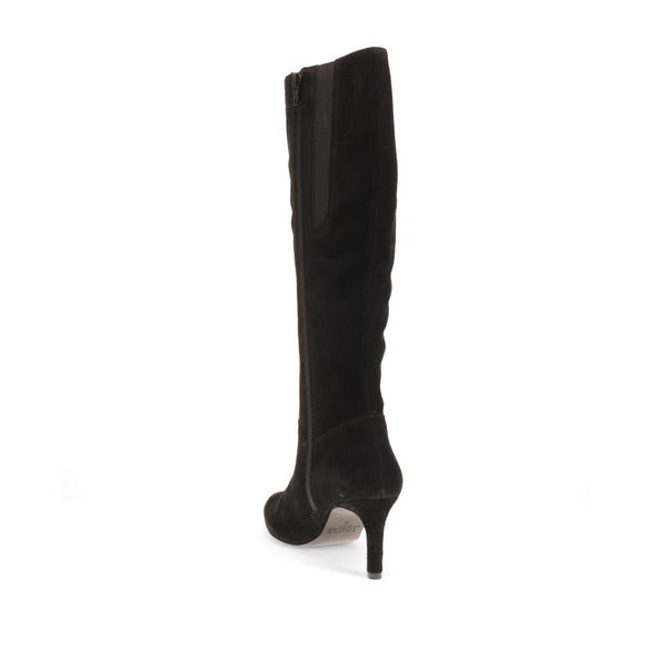 Jones Bootmaker Women's Callee Leather Stiletto Long Boots - Black Suede