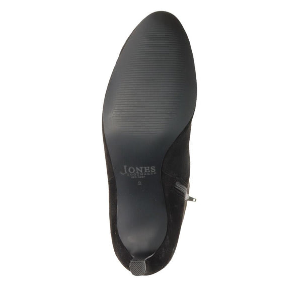 Jones Bootmaker Women's Callee Leather Stiletto Long Boots - Black Suede