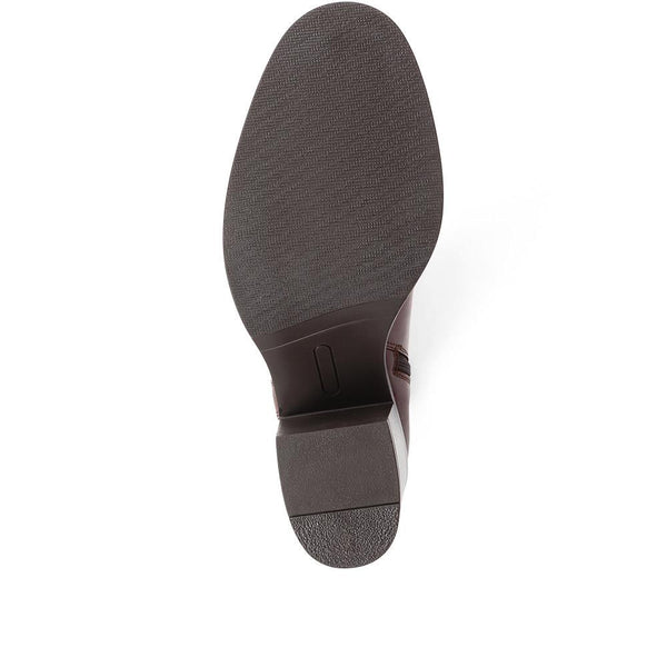 Jones Bootmaker Women's CARMINE Leather Knee High Boots - Brown