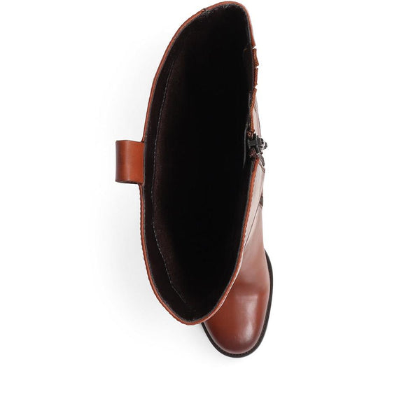 Jones Bootmaker Women's CARMINE Leather Knee High Boots - Brown