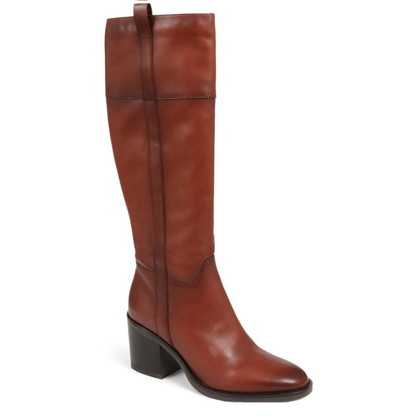 jones bootmaker Women's CARMINE Leather Knee High Boots - Brown