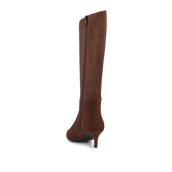 Jones Bootmaker Women's Catia Leather Long Boots - Chocolate Suede