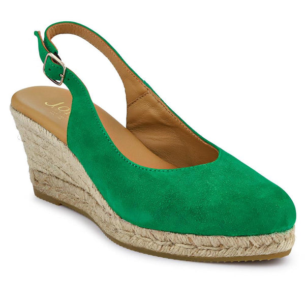 Jones Bootmaker Women's Cedrica Heeled Sandals - Green Suede
