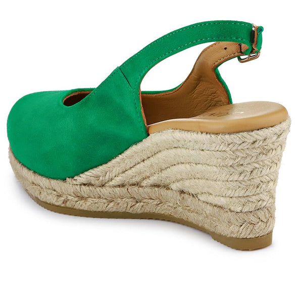 Jones Bootmaker Women's Cedrica Heeled Sandals - Green Suede