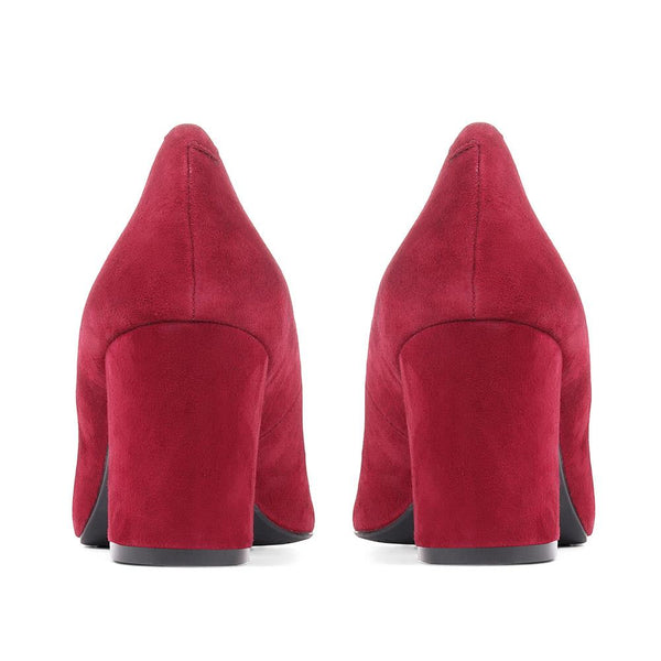 Jones Bootmaker Women's Chrystina Suede Court Shoes - Red