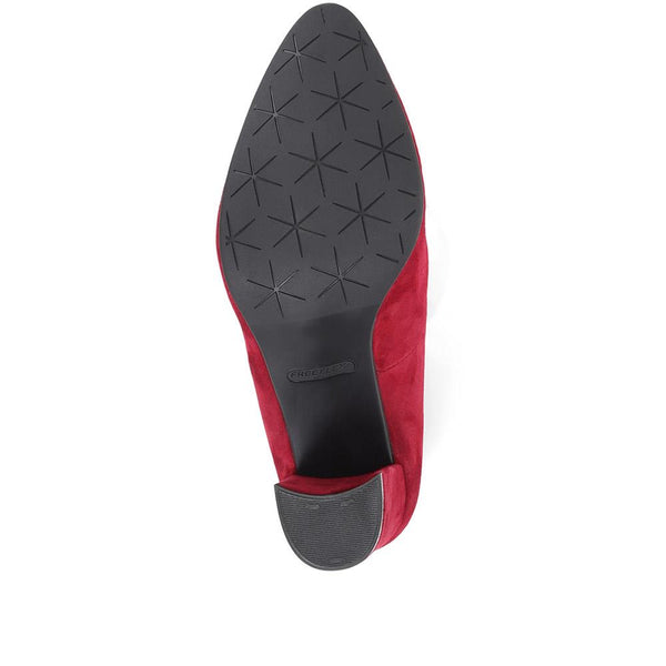 Jones Bootmaker Women's Chrystina Suede Court Shoes - Red