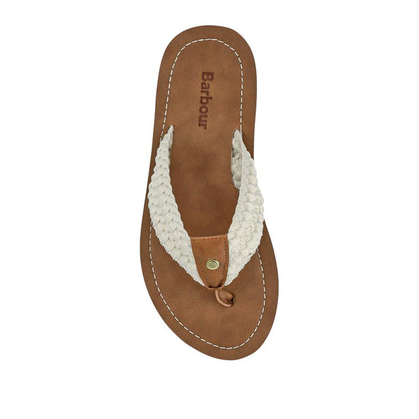 Jones Bootmaker Women's Chunky Soled Toe Post Sandals - White