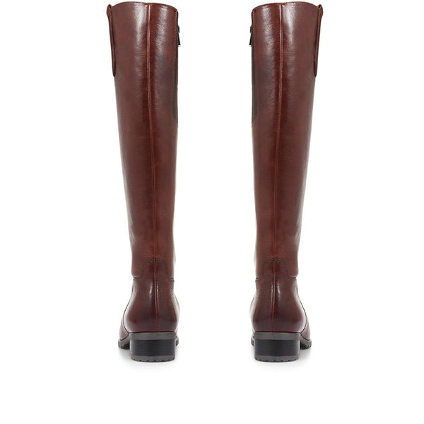 Jones Bootmaker Women's Cinzia Leather Riding Boots - Cognac