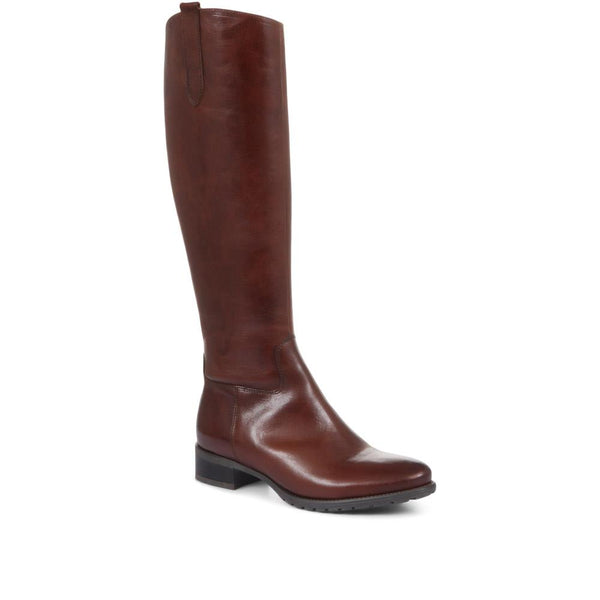 jones bootmaker Women's Cinzia Leather Riding Boots - Cognac