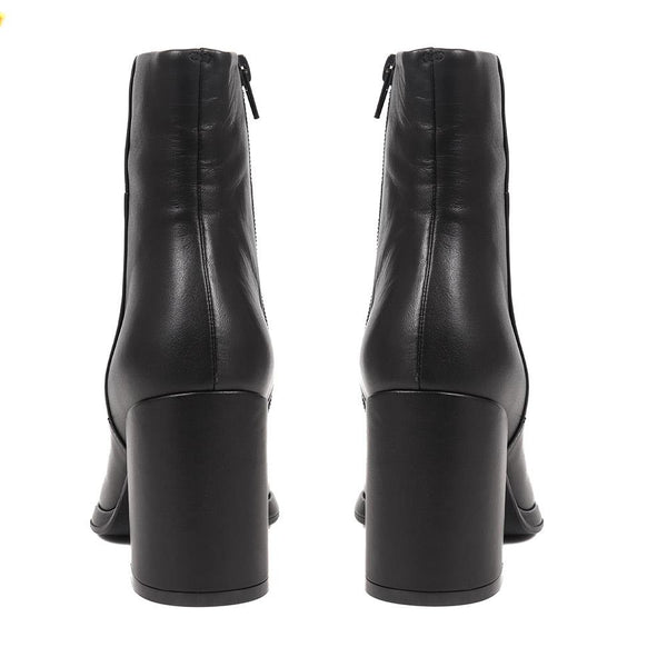 Jones Bootmaker Women's Clarabella Leather Heeled Ankle Boots - Black