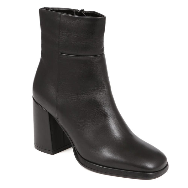 jones bootmaker Women's Clarabella Leather Heeled Ankle Boots - Black