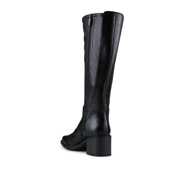 Jones Bootmaker Women's Daena Leather Knee High Boots - Black