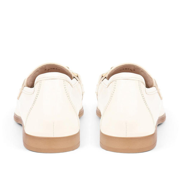 Jones Bootmaker Women's Damara Leather Snaffle Loafers - Cream