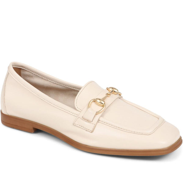jones bootmaker Women's Damara Leather Snaffle Loafers - Cream