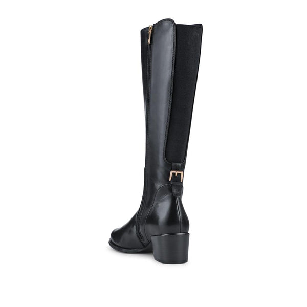 Jones Bootmaker Women's Dancer Premium Leather Calf-Length Boots - Black