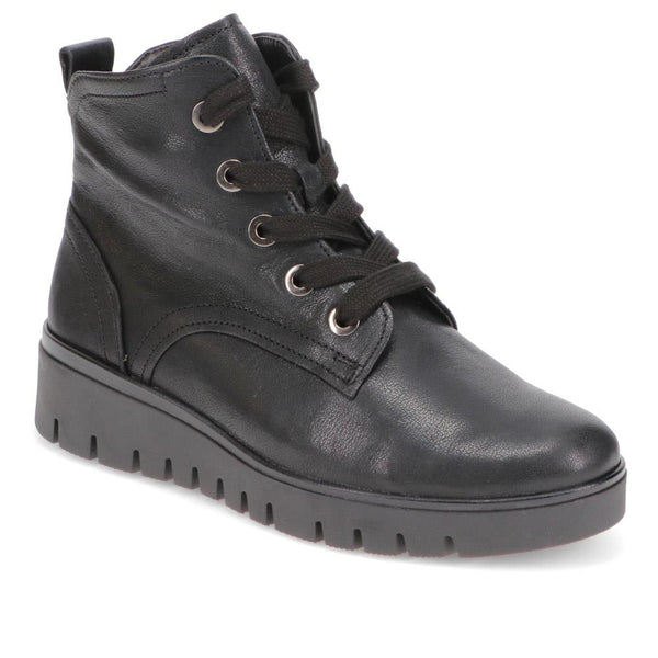 jones bootmaker Women's Dando Chunky Lace-Up Ankle Boots - Black