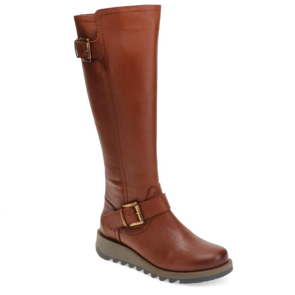 jones bootmaker Women's Darlene Leather Long Boots - Brown