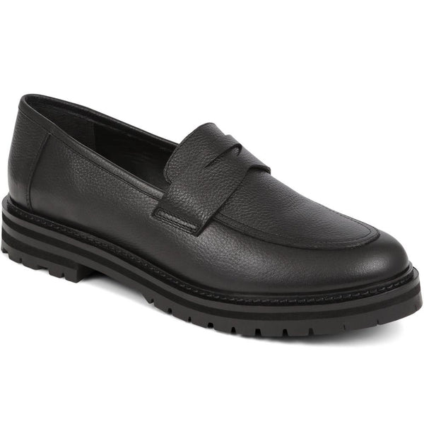 jones bootmaker Women's Darra2 Leather Loafers - Black
