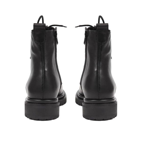 Jones Bootmaker Women's Davi Leather Lace Up Boots - Black