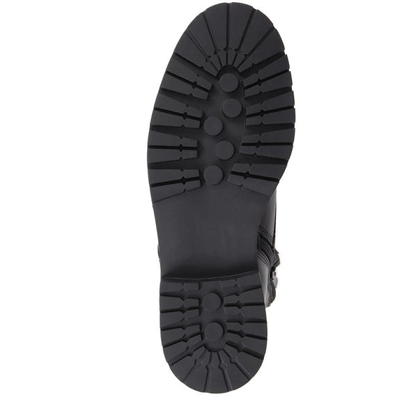 Jones Bootmaker Women's Davi Leather Lace Up Boots - Black