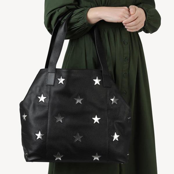 jones bootmaker Women's Dayna Star Leather Bag - Black