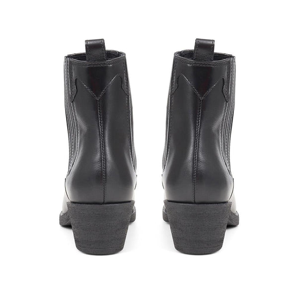 Jones Bootmaker Women's Delanna Leather Ankle Boots - Black