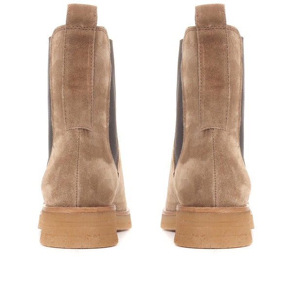 Jones Bootmaker Women's Delia Leather Chelsea Boots - Sand Suede