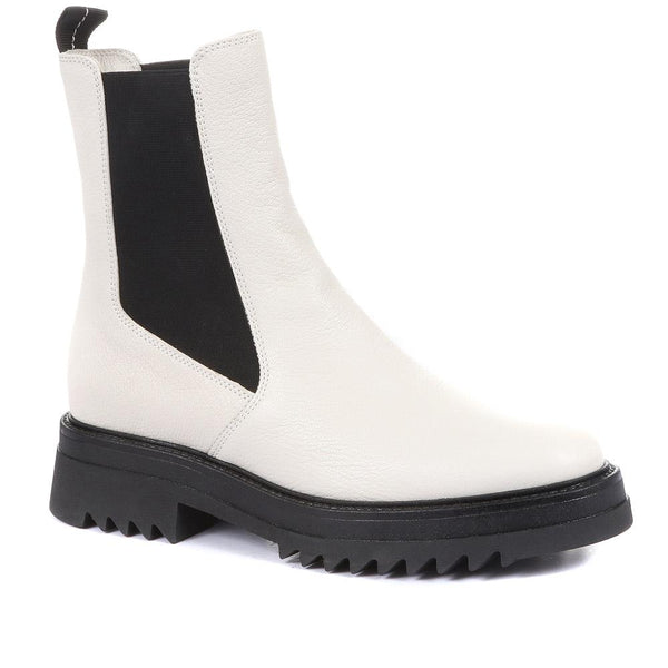 jones bootmaker Women's Denno Chunky Chelsea Boots - Off White