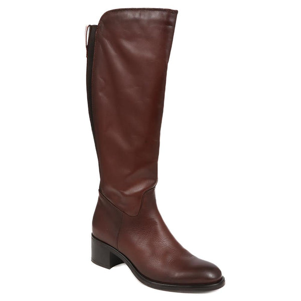 jones bootmaker Women's Donatella Knee High Leather Boots - Brown